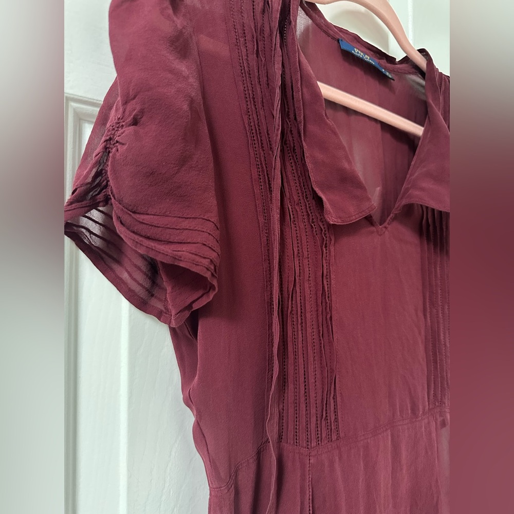 Polo Ralph Lauren Georgette Short-Sleeve Dress - Picture 2 of 4
